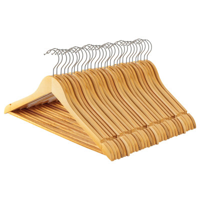 Harbour Housewares - Strong Wooden Clothes Hangers
