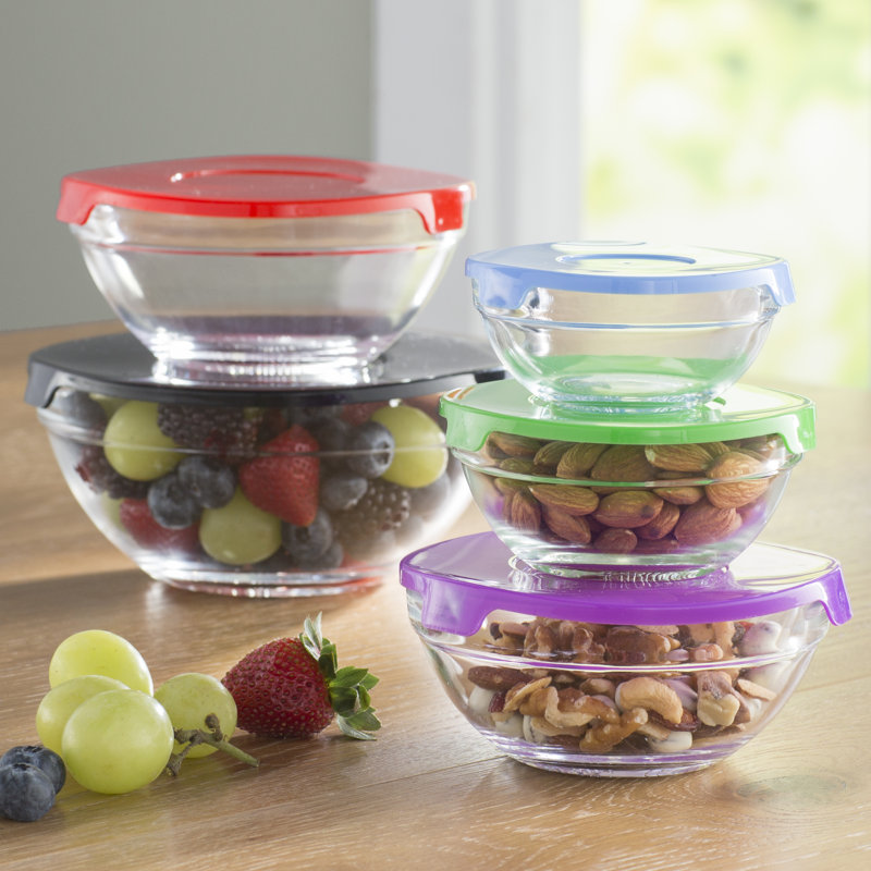 Wayfair Basics 5 Container Food Storage Set, Multi