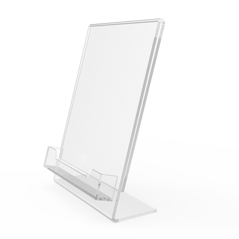 Porte-affiche incliné en plexiglas 5 po x 7 po Lucite