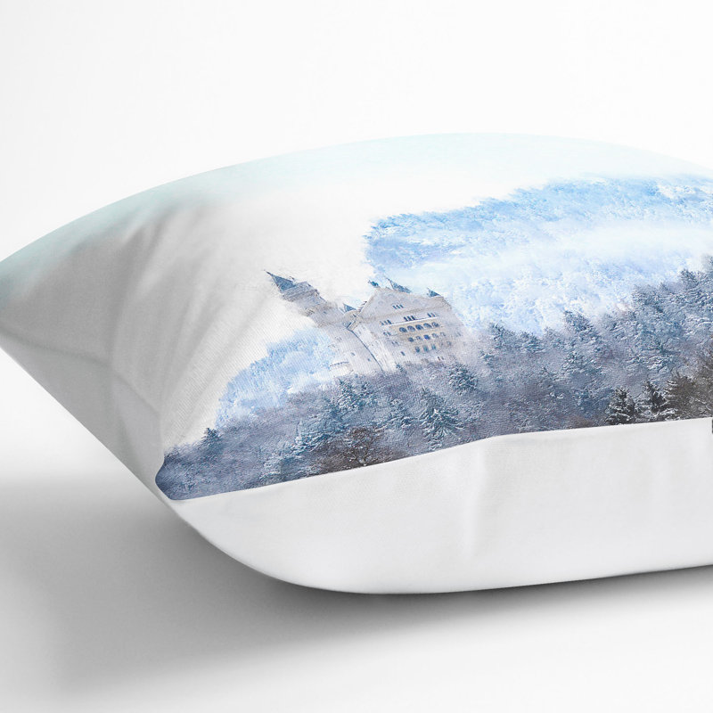 Square Throw Cushion, 55cm H x 55cm W x 20cm D, White
