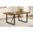 Rustic Industrial Rectangular Dining Table with Powder Coated Metal Legs (Seats 4-6)-1376770142