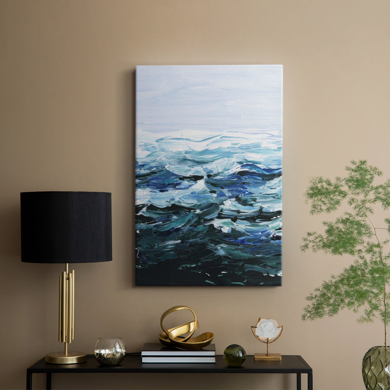 Sous la surface de la mer II - Cavas enveloppés de galerie, H 27 po x l 18 po