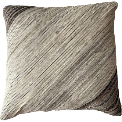 Ashen Striped Reversible Throw Pillow