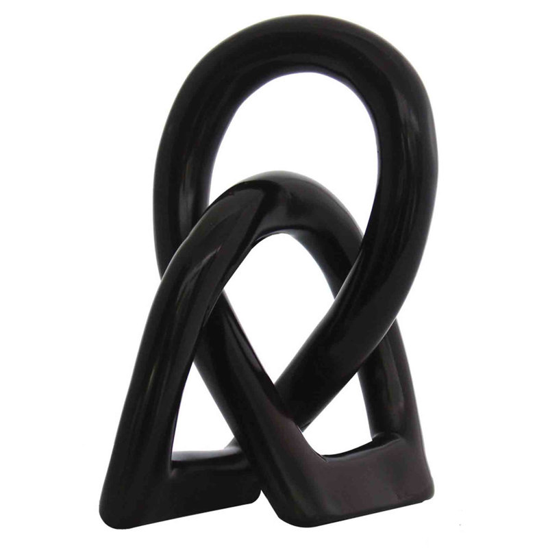 Menke Abstract Figurines & Sculptures, 6" H x 3" W x 3" D, Black