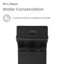 Toilette carrée une pièce à double chasse Concorde en noir mat, quincaillerie noire 1,1 / 1,6 gpc-121280653-121280655