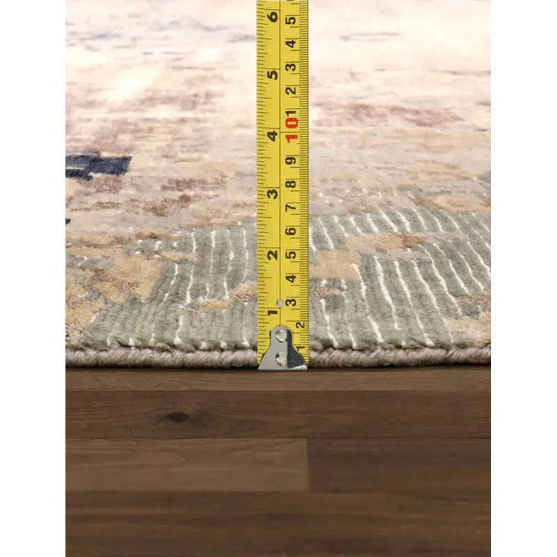 Abstract Area Rug in Beige