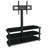 Mount-It! TV Stand with Mount, 3-in-1 Entertainment Center with Glass Shelves and Mounting Bracket