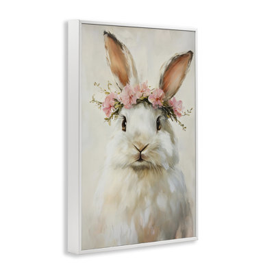 Bunnykins avec couronne rose, estampe numérique, design par Tina LeCour