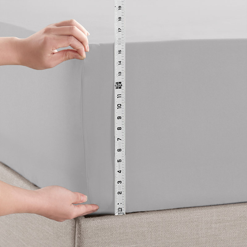 Ultra Soft Microfiber Deep Pocket Single Fitted Sheet, Light Gray, Full Fitted Sheet