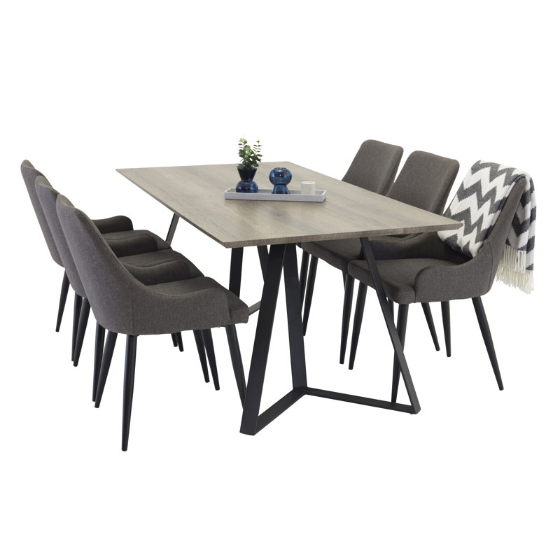 Dallas 6 - Person Dining Set, Black