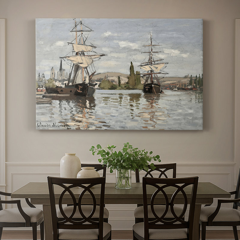 Expédié à Rouen-Claude Monet-Gallery, toile tendue-1872, 40 po x 60 po