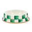 Emerald Check Small Pet Dish