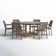 Fleur Round 6 - Person 63" Long Dining Set