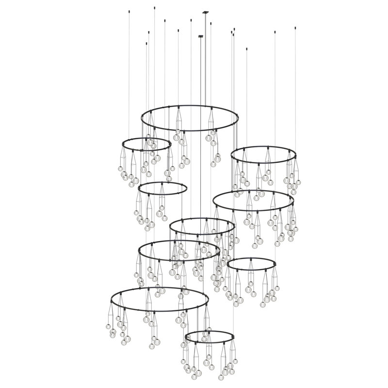 Lustre suspendu à anneaux lumineux Suspender® 177