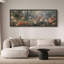 «Moody Green Forest», art mural fleurs roses, impression numérique sur toile, art numérique-111653552-111653550