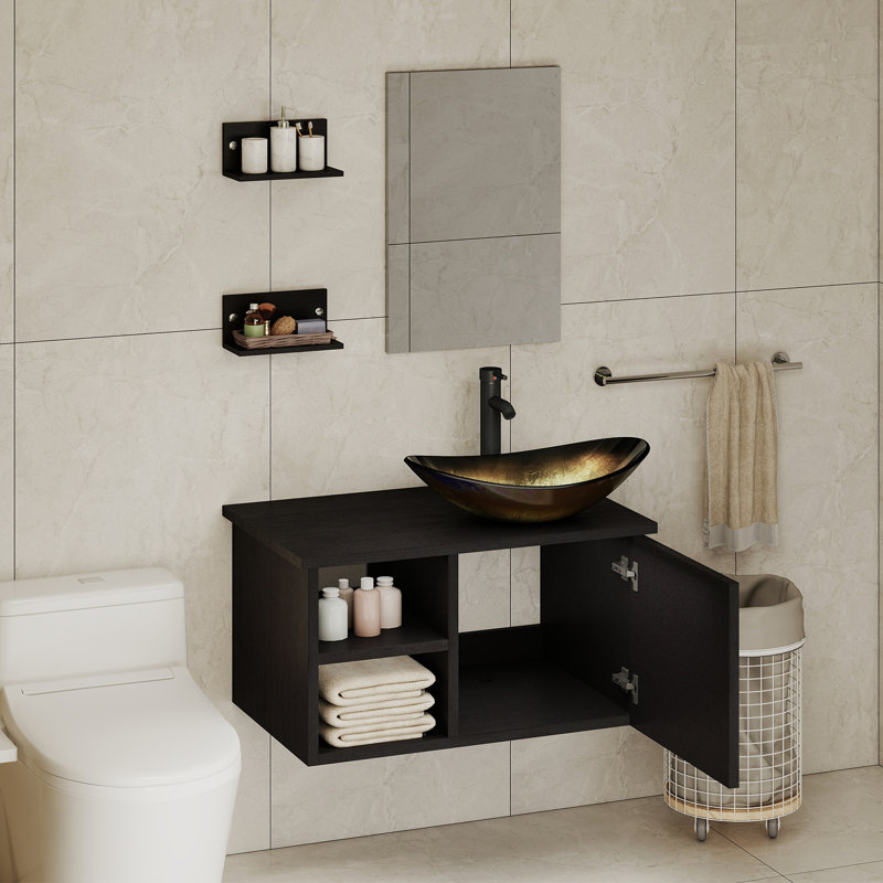 Alvin Bathroom Vanity With Glass Sink