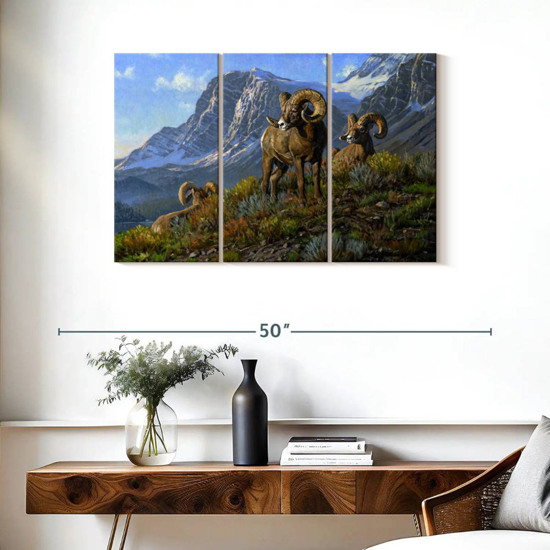 Rams, 24" H x 38" W