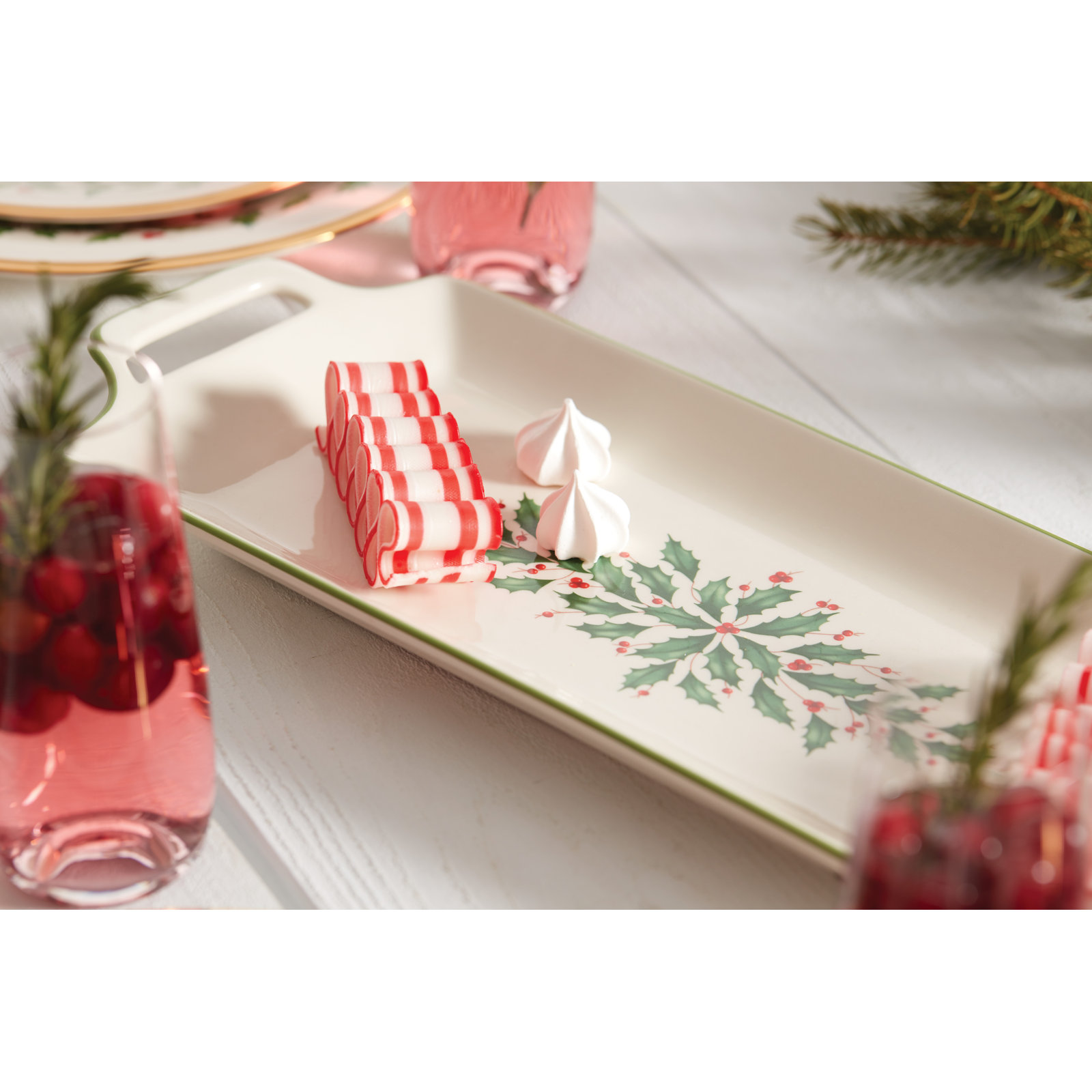 Holiday Porcelain Hors D'oeuvre Tray