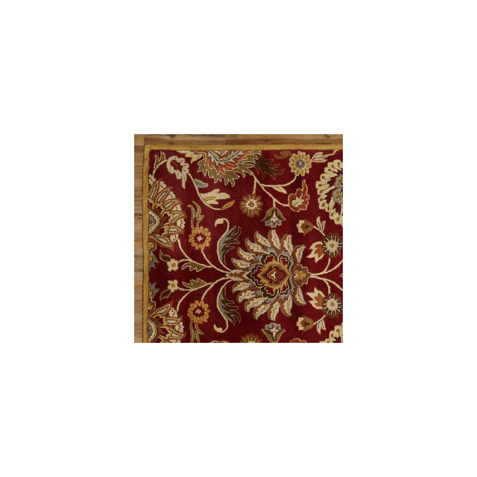 Arden Handmade Wool Burgundy Rug, Rectangle 2' x 3'