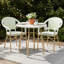 Chaises de salle à manger d'extérieur avec accoudoirs Altesa, chaises de patio de style bistro français avec rotin PE pour jardin-117316553