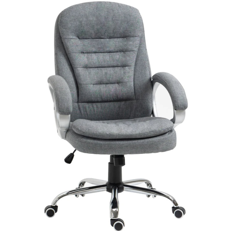 High Back Home Office Chair Executive Computer Chair With Adjustable Height,  Gray