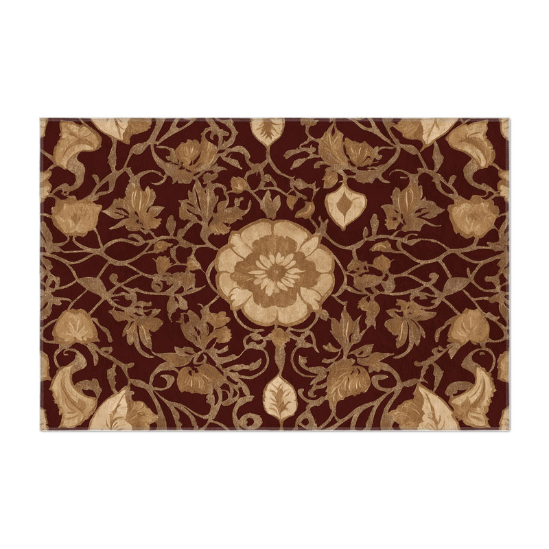 Ethereal Filigree Indoor And Outdoor Area Rug, Rectangle 1'6" x 2'6"
