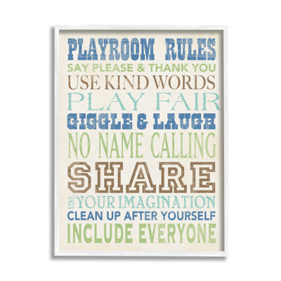 " Boys Playroom Rules " Graphic Art Print