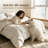 Luxury Feather and Down Fiber Comfort for Year-Round Duvet Insert, All-Season Hotel Collection Comforter.-432570067