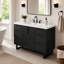 Meuble-lavabo moderne de 47,2 po avec 2 portes d'armoire, 6 tiroirs, glissières dissimulées à fermeture en douceur, plateau en résine SMC, conception peu encombrante
