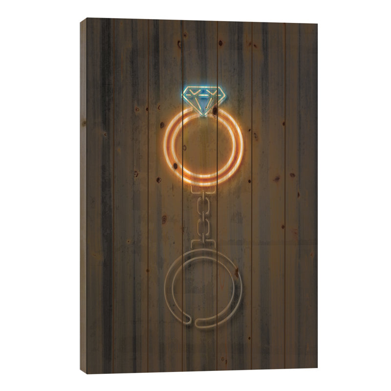 Diamond Ring - Unframed Print on Wood, 26" H x 18" W x 1.5" D