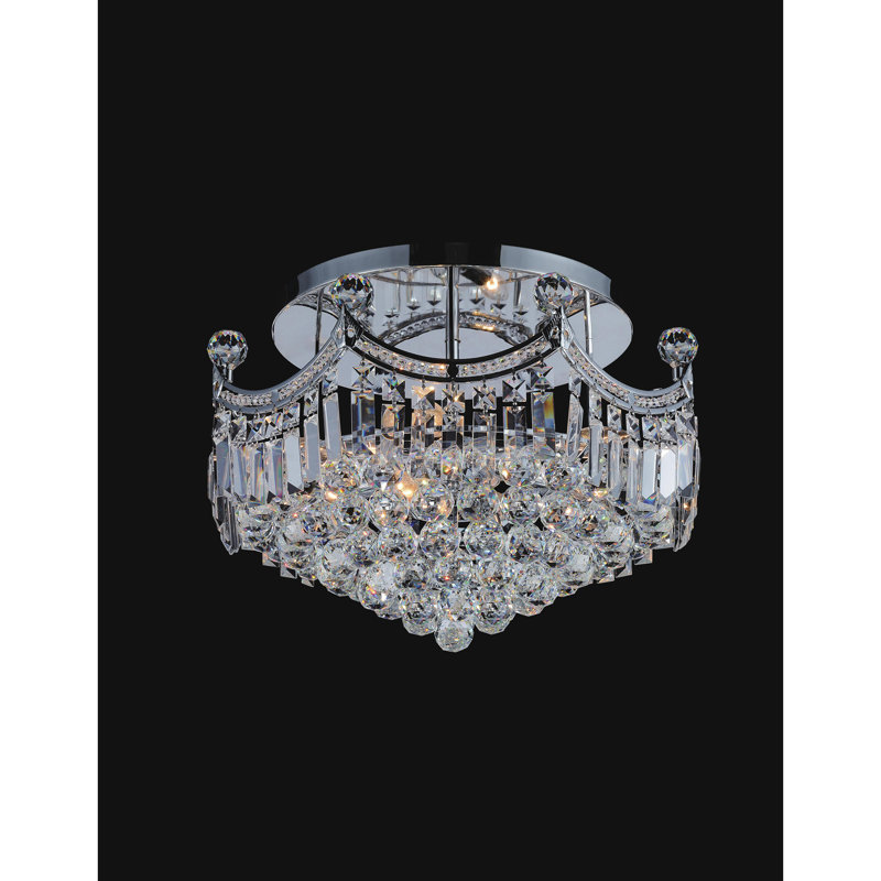 Basile Crystal Semi Flush Mount