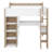 FUll Size Loft Bed With Storage Shelves, Clothes Rails, Desk-1297339198
