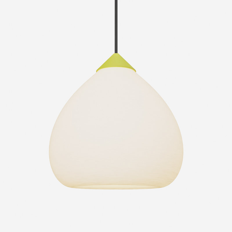 Gulp Pendant Light, 14.6" H x 9.45" W x 9.84" D, Black, Blossompink