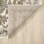 Tapis taupe à motif floral ivoire traditionnel Abani Savoy SAV190A-817154776