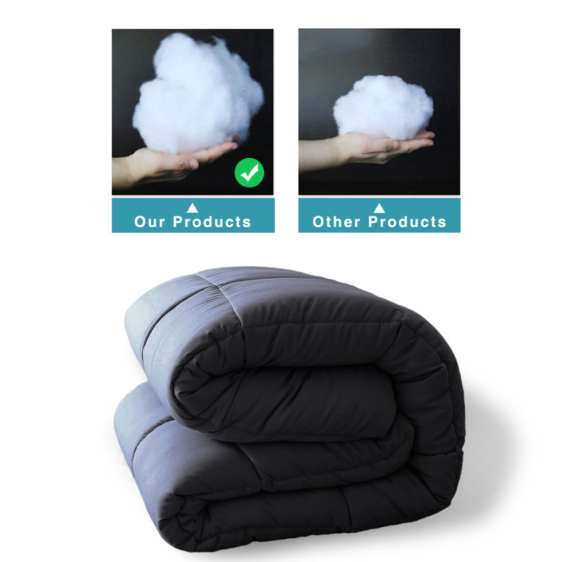 Twin Grey Reversible Microfiber All-Season Duvet