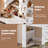 Vanity Desk With Mirror, Led Lights And Power Outlet Makeup Vanity Table With Drawer & Storage Shelves