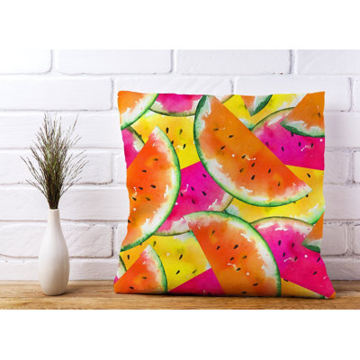 Liza WATERMELON DESIGN Square Throw Cushion