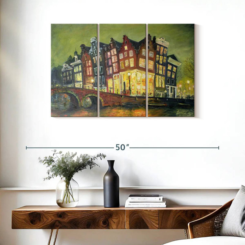 Sireci Bright Lights Amsterdam, 24" H x 38" W
