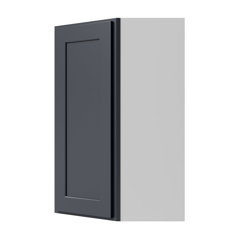 Armoire murale diagonale, 24" W x 36" H x 12" D, Noir Shaker