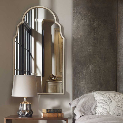  Miroir mural décoratif avec cadre en tressage de panier et doublure brun foncé pour entrée de salle de bain