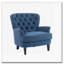 Upholstered Lounge Chair with Nailhead Trim
