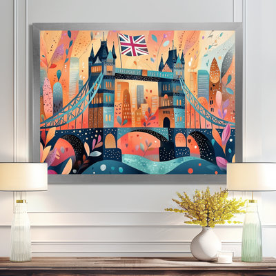 Pop Art Tower Bridge Lights in London, Royaume-Uni, art mural