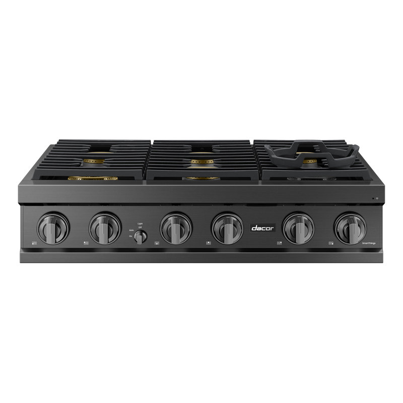 36" Gas Rangetop 6 Burners, NG/LP, Graphite Stainless