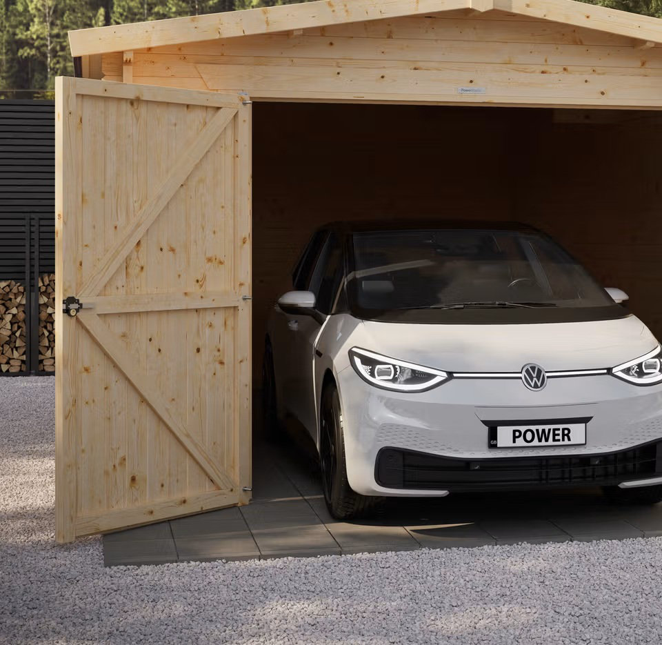 Powersheds 18 x 16ft Apex Garage Log Cabin - 44mm