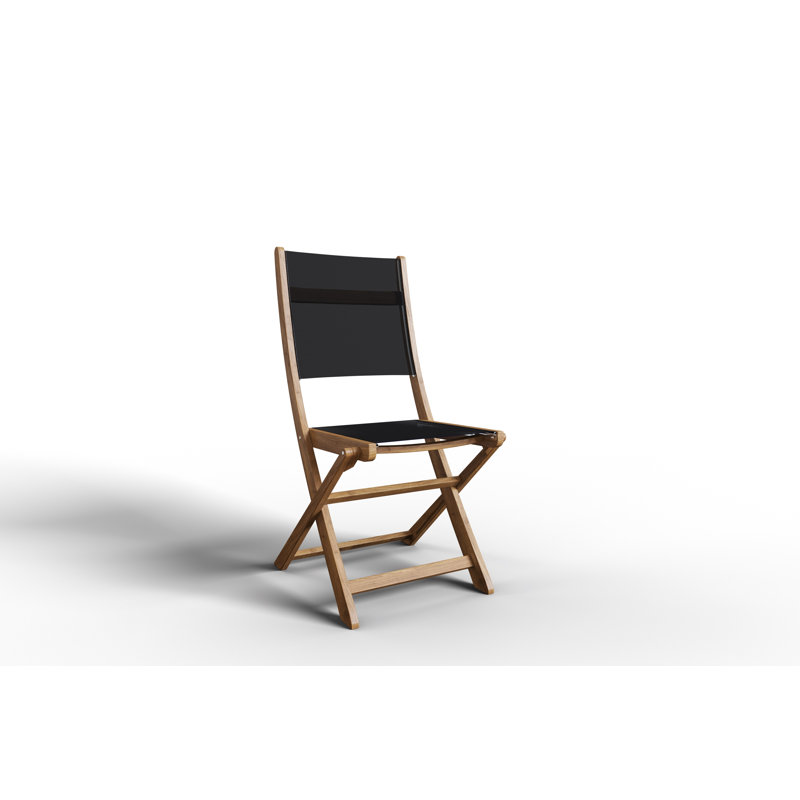 Chaise d'appoint d'extérieur en bois Nawa, Bois naturel / noir