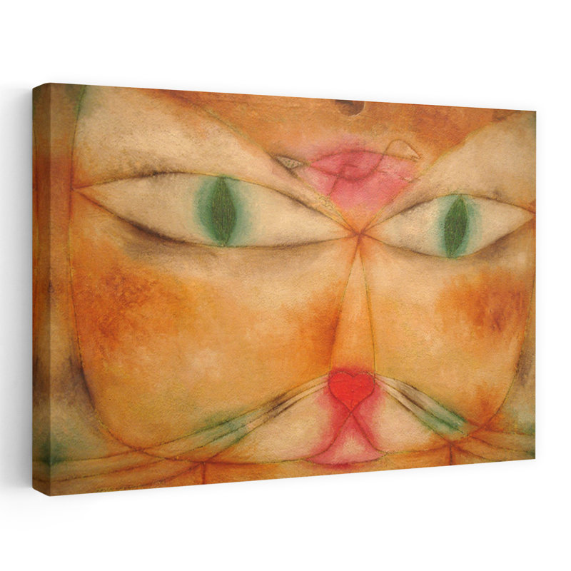 Chat et oiseau, reproduction d'art moderne, H 40 po x l 60 po