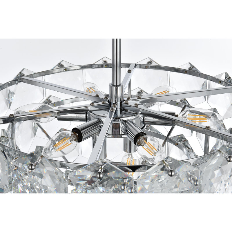 Lustre 20 pouces Cinda, Chrome chrome
