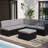 5-Person Modular Outdoor Wicker Sectional Sofa Set With Storage Ottomans-124961498-124961499