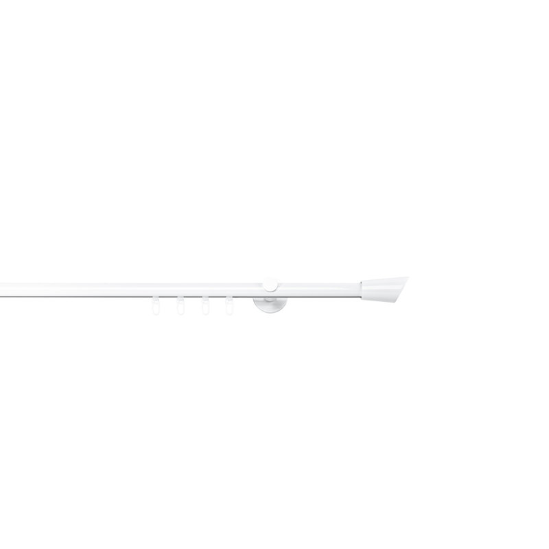 Curtain rod made to measure inner barrel 20mm, 2cm H x 270cm W x 6.5cm D, White