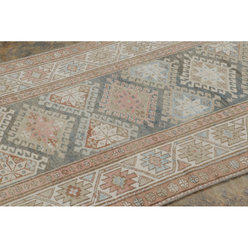 Vintage One-of-a-Kind 3'2" X 15'3" Hand Knotted Area Rug